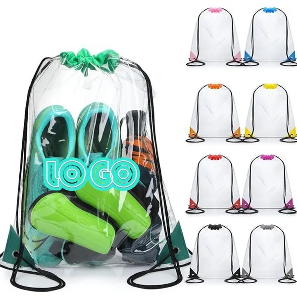 Clear Drawstring Backpack Stadium Approved Security Bag - Clear Drawstring Backpack Stadium Approved Security Bag - Image 0 of 3