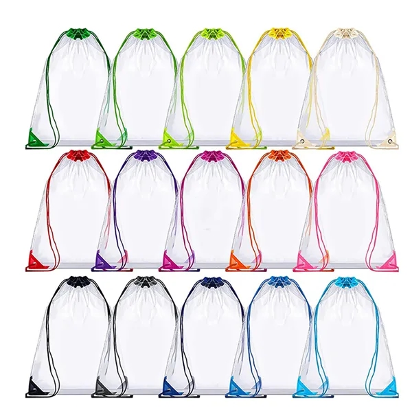 Clear Drawstring Backpack Stadium Approved Security Bag - Clear Drawstring Backpack Stadium Approved Security Bag - Image 2 of 3