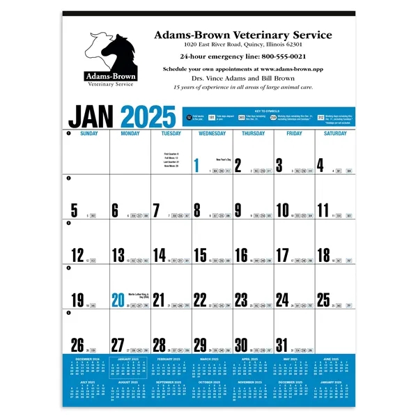 Products Yearly Record® Blue Calendar - Products Yearly Record® Blue Calendar - Image 1 of 1