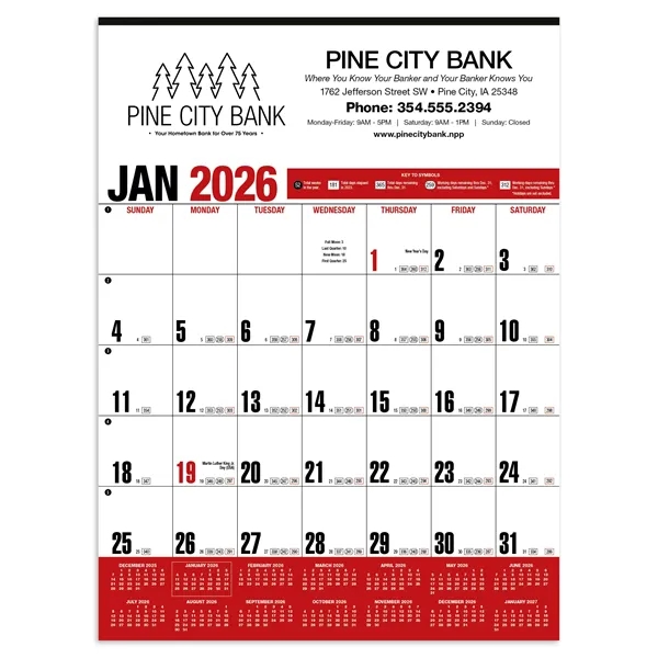 Products Yearly Record® Red Calendar - Products Yearly Record® Red Calendar - Image 1 of 1