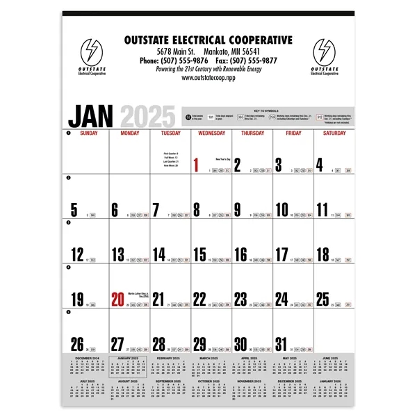 Products Yearly Record® Gray with Red Calendar - Products Yearly Record® Gray with Red Calendar - Image 1 of 1