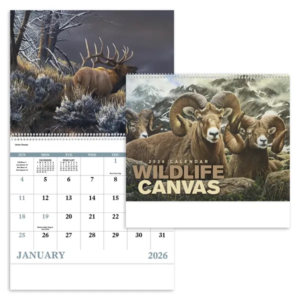 Good Value™ Wildlife Canvas - Spiral Calendar - Good Value™ Wildlife Canvas - Spiral Calendar - Image 2 of 2