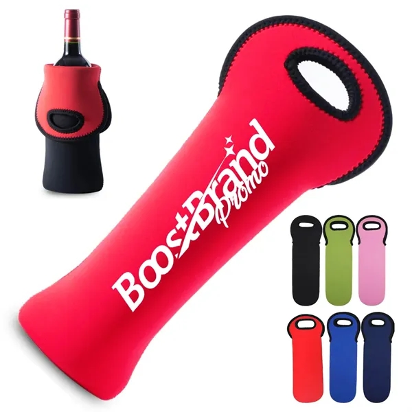 Insulated Neoprene Wine Bottle Carrier Sleeve - Insulated Neoprene Wine Bottle Carrier Sleeve - Image 0 of 5