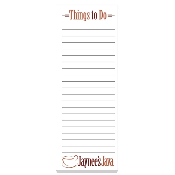 Souvenir® Sticky Note™ 3" x 8" Pad with Magnet, 25 sheet - Souvenir® Sticky Note™ 3" x 8" Pad with Magnet, 25 sheet - Image 2 of 2