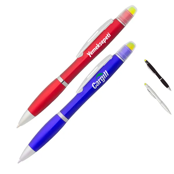 Combo Highlighter Pens w/ Custom Logo - Combo Highlighter Pens w/ Custom Logo - Image 0 of 4