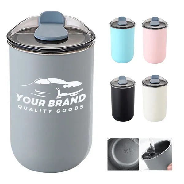 10oz Stainless Steel Travel Coffee Mugs Office with Lid - 10oz Stainless Steel Travel Coffee Mugs Office with Lid - Image 0 of 6