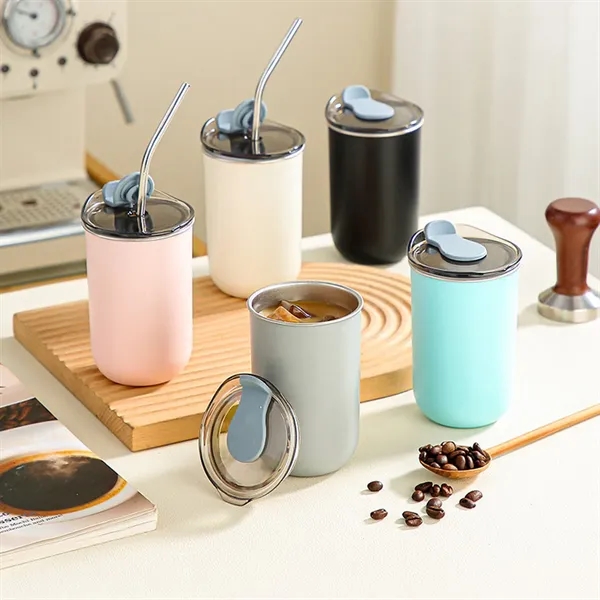 10oz Stainless Steel Travel Coffee Mugs Office with Lid - 10oz Stainless Steel Travel Coffee Mugs Office with Lid - Image 2 of 6
