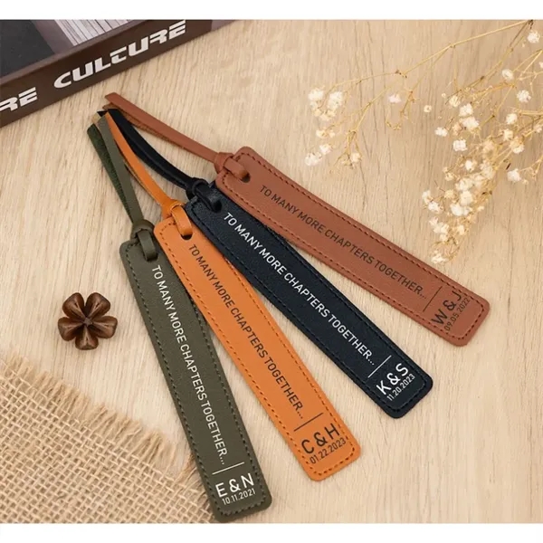 Personalized Leather Bookmark For Birthday or Christmas Gift - Personalized Leather Bookmark For Birthday or Christmas Gift - Image 2 of 4