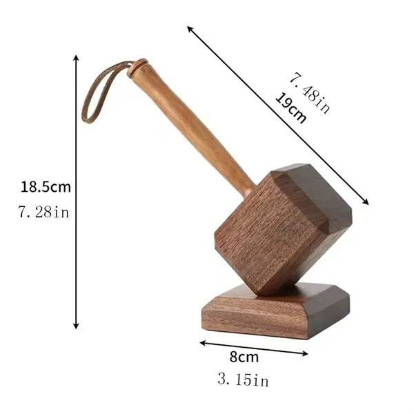 Wooden Ornaments Thor Hammer Built In Magnet Bottle Opener - Wooden Ornaments Thor Hammer Built In Magnet Bottle Opener - Image 1 of 3