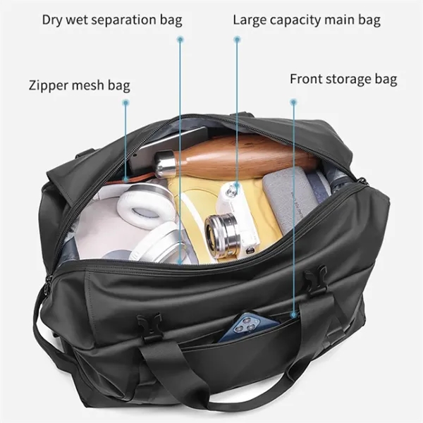 30L Sports Travel Backpack Dry Wet Separation Fitness Bag - 30L Sports Travel Backpack Dry Wet Separation Fitness Bag - Image 2 of 6