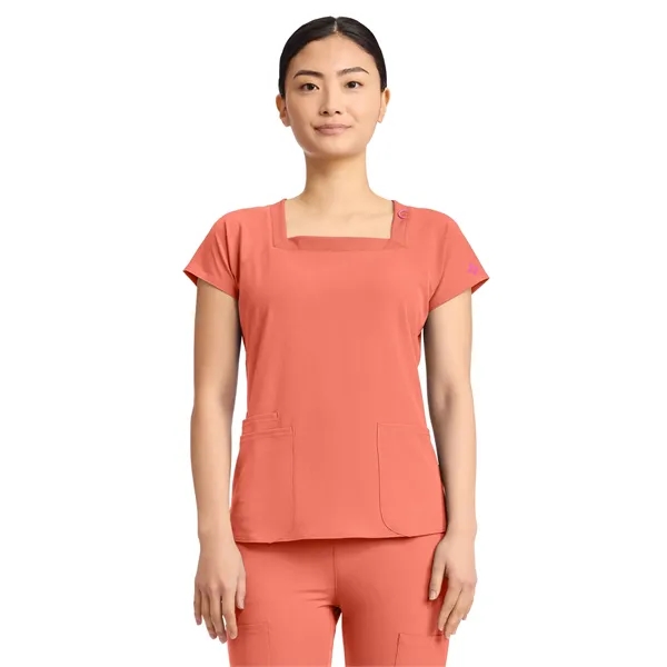 Med Couture - MC AMP - Women's 3-Pocket Square Neck Scrub... - Med Couture - MC AMP - Women's 3-Pocket Square Neck Scrub... - Image 3 of 17