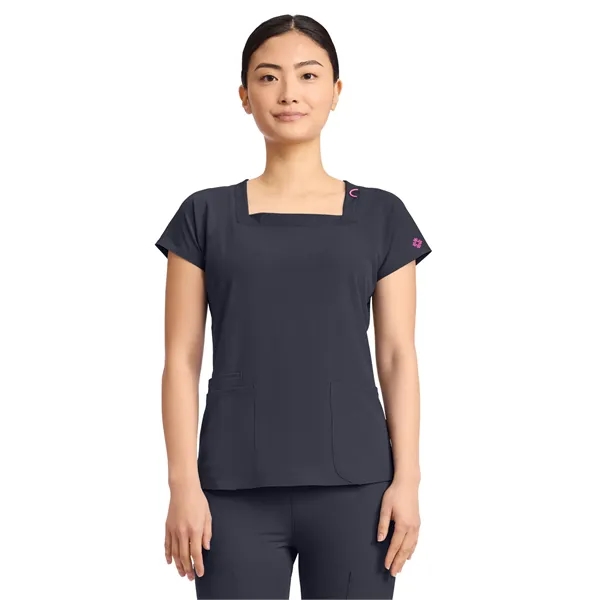 Med Couture - MC AMP - Women's 3-Pocket Square Neck Scrub... - Med Couture - MC AMP - Women's 3-Pocket Square Neck Scrub... - Image 9 of 17