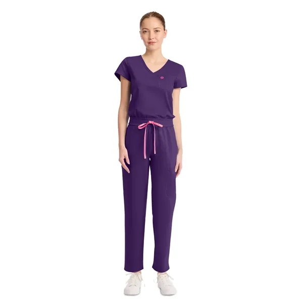 Med Couture - MC AMP KNIT - Women's 5-Pocket V-Neck Jumpsuit - Med Couture - MC AMP KNIT - Women's 5-Pocket V-Neck Jumpsuit - Image 3 of 7