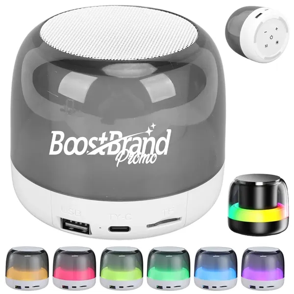 Portable Bluetooth Speaker with Ambient LED Light - Portable Bluetooth Speaker with Ambient LED Light - Image 0 of 5