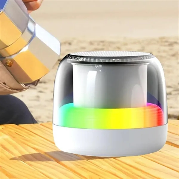 Portable Bluetooth Speaker with Ambient LED Light - Portable Bluetooth Speaker with Ambient LED Light - Image 4 of 5