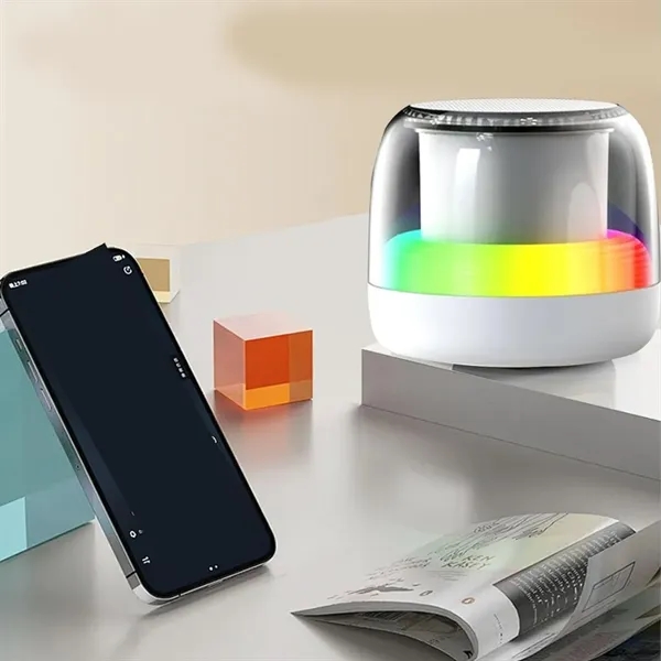 Portable Bluetooth Speaker with Ambient LED Light - Portable Bluetooth Speaker with Ambient LED Light - Image 5 of 5