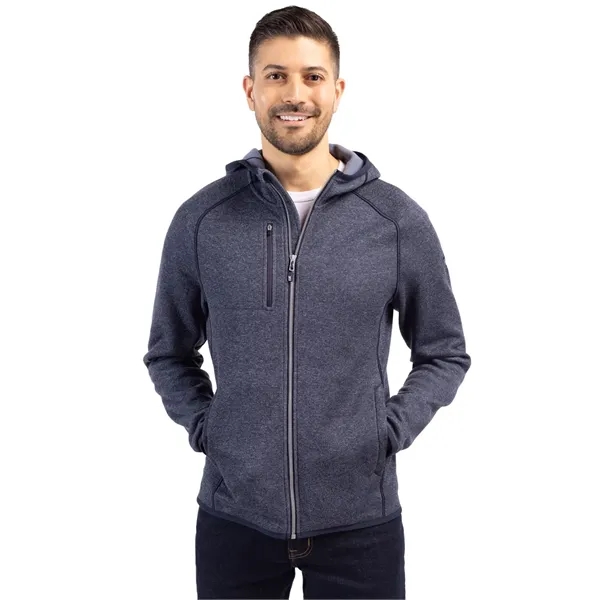 Cutter & Buck Mainsail Full Zip Hooded Mens Jacket - Cutter & Buck Mainsail Full Zip Hooded Mens Jacket - Image 3 of 3