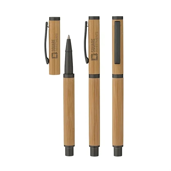 Hana Bamboo Cap-Off Ballpoint Pen - Hana Bamboo Cap-Off Ballpoint Pen - Image 0 of 1