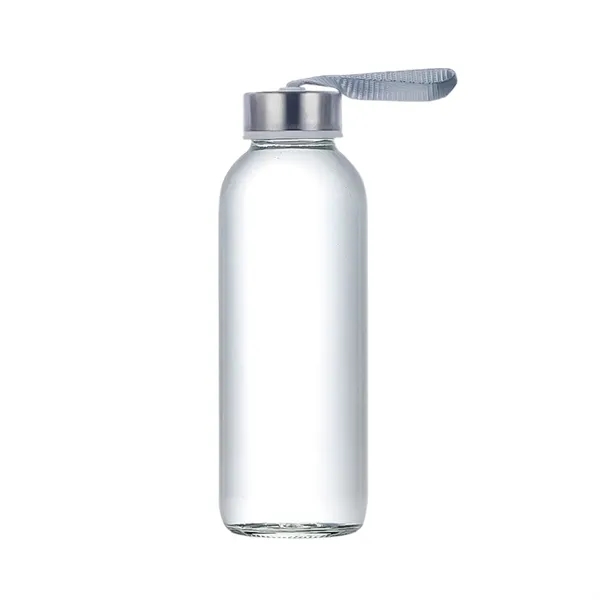 10oz Glass Water Bottle with Sleeve and Lanyard - 10oz Glass Water Bottle with Sleeve and Lanyard - Image 1 of 2