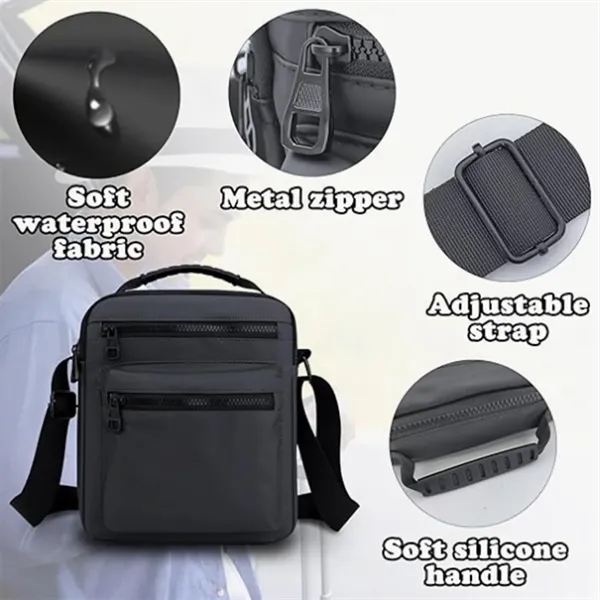 Oxford Fabric Crossbody Shoulder Bag Casual Sport Sling - Oxford Fabric Crossbody Shoulder Bag Casual Sport Sling - Image 2 of 9