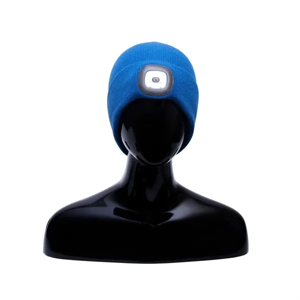 LED Lighted Knit Beanie Hat for Hands-Free Illumination - LED Lighted Knit Beanie Hat for Hands-Free Illumination - Image 4 of 5