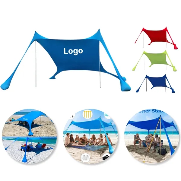 Elastic Sun Shade Canopy Tent For Beach And Outdoor Events - Elastic Sun Shade Canopy Tent For Beach And Outdoor Events - Image 0 of 5