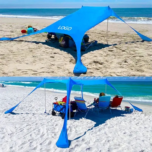 Elastic Sun Shade Canopy Tent For Beach And Outdoor Events - Elastic Sun Shade Canopy Tent For Beach And Outdoor Events - Image 2 of 5