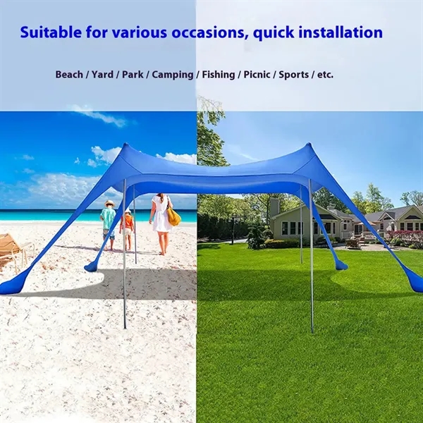 Portable Lycra Shade Canopy Tent With Elastic Ball Setup - Portable Lycra Shade Canopy Tent With Elastic Ball Setup - Image 6 of 6