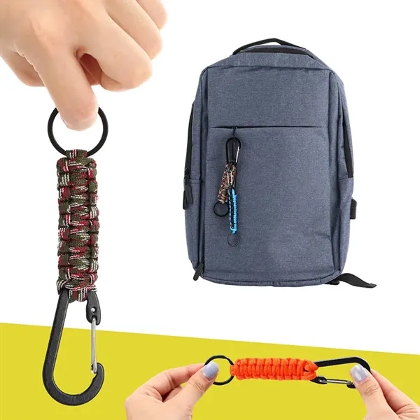 Paracord Keychain with Carabiner - Paracord Keychain with Carabiner - Image 2 of 6