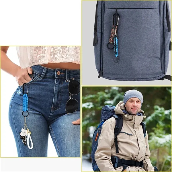 Paracord Keychain with Carabiner - Paracord Keychain with Carabiner - Image 3 of 6