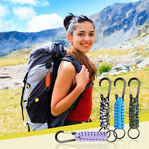 Paracord Keychain with Carabiner - Paracord Keychain with Carabiner - Image 4 of 6