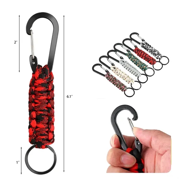 Paracord Keychain with Carabiner - Paracord Keychain with Carabiner - Image 6 of 6