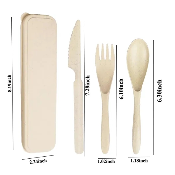 Eco-Friendly Wheat Straw Cutlery Set - Eco-Friendly Wheat Straw Cutlery Set - Image 2 of 4