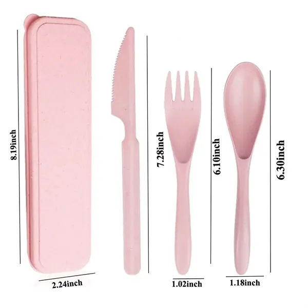 Eco-Friendly Wheat Straw Cutlery Set - Eco-Friendly Wheat Straw Cutlery Set - Image 3 of 4