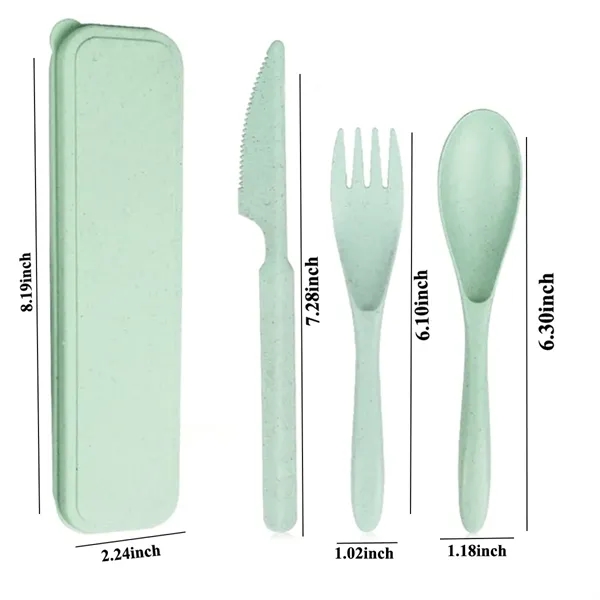 Eco-Friendly Wheat Straw Cutlery Set - Eco-Friendly Wheat Straw Cutlery Set - Image 4 of 4