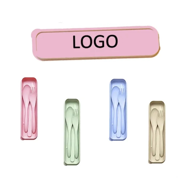 Eco-Friendly Wheat Straw Cutlery Set - Eco-Friendly Wheat Straw Cutlery Set - Image 0 of 4