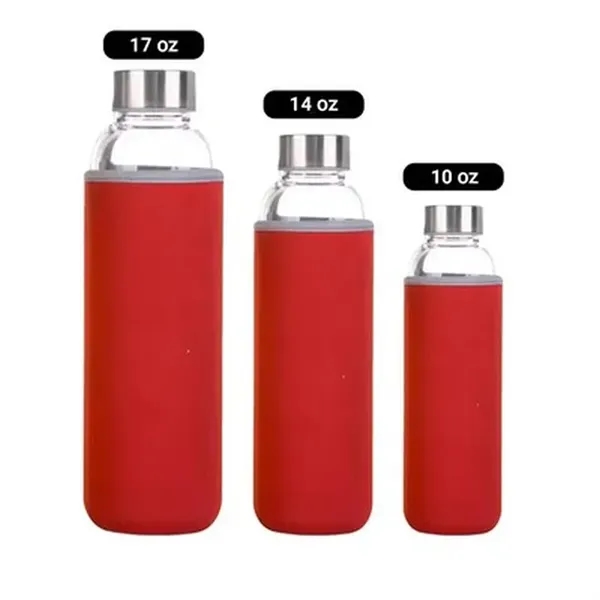 17oz Customizable Clear Glass Sports Water Bottle with Inter - 17oz Customizable Clear Glass Sports Water Bottle with Inter - Image 1 of 1