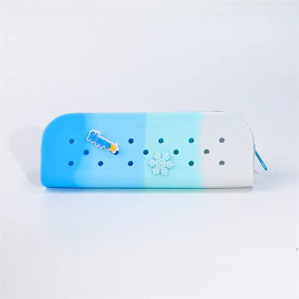 Custom Logo DIY Silicone Mesh Pencil Pouch - Custom Logo DIY Silicone Mesh Pencil Pouch - Image 2 of 5