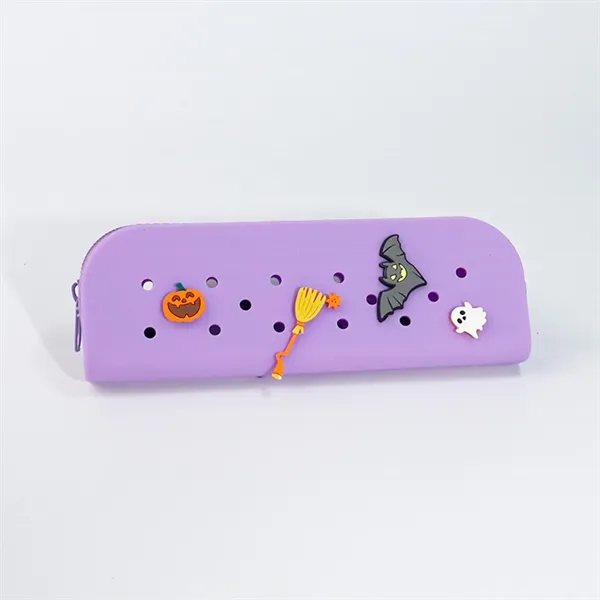 Custom Logo DIY Silicone Mesh Pencil Pouch - Custom Logo DIY Silicone Mesh Pencil Pouch - Image 3 of 5