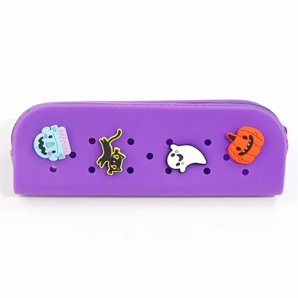 Custom Logo DIY Silicone Mesh Pencil Pouch - Custom Logo DIY Silicone Mesh Pencil Pouch - Image 5 of 5