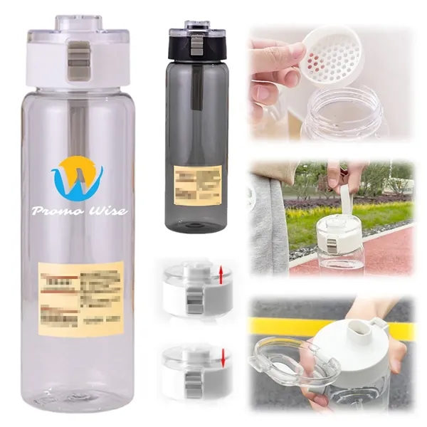 Large Capacity Sports Water Bottle with Straw for Summer - Large Capacity Sports Water Bottle with Straw for Summer - Image 0 of 7