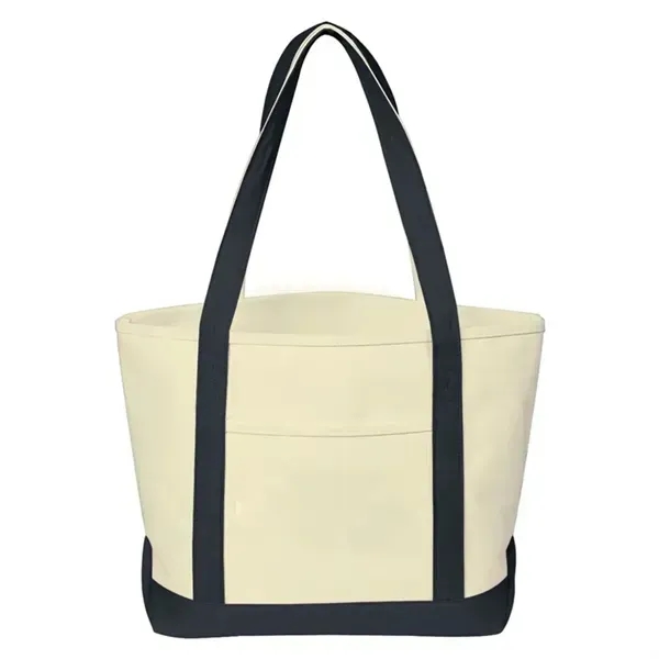 Canvas Tote Bag Bulk with Outer Pocket - Canvas Tote Bag Bulk with Outer Pocket - Image 2 of 7