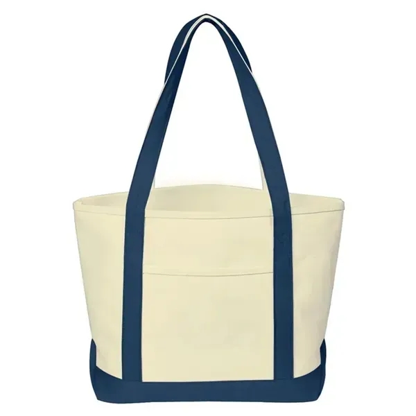 Canvas Tote Bag Bulk with Outer Pocket - Canvas Tote Bag Bulk with Outer Pocket - Image 3 of 7