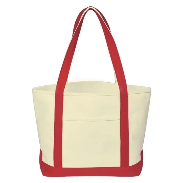 Canvas Tote Bag Bulk with Outer Pocket - Canvas Tote Bag Bulk with Outer Pocket - Image 4 of 7