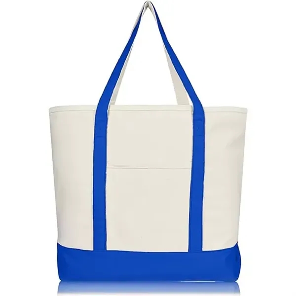 Canvas Tote Bag Bulk with Outer Pocket - Canvas Tote Bag Bulk with Outer Pocket - Image 6 of 7