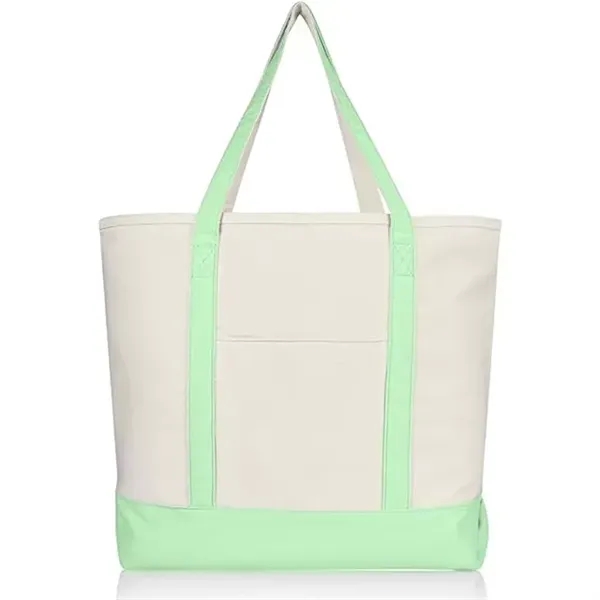 Canvas Tote Bag Bulk with Outer Pocket - Canvas Tote Bag Bulk with Outer Pocket - Image 7 of 7