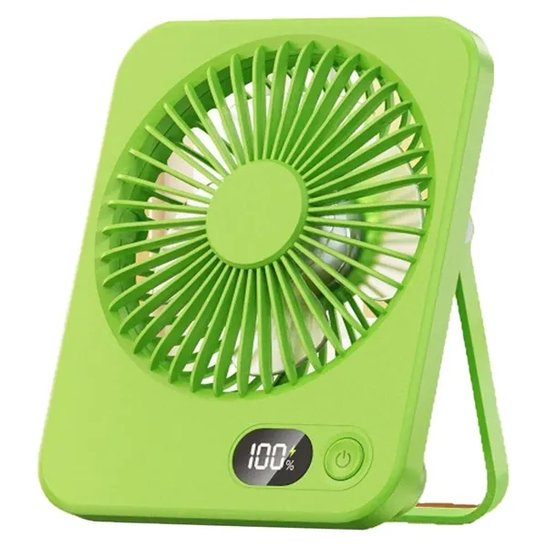 5 Speed Portable Rechargeable Handheld Desk Fan - 5 Speed Portable Rechargeable Handheld Desk Fan - Image 2 of 6