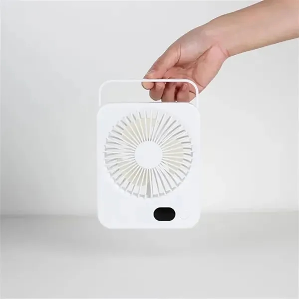 5 Speed Portable Rechargeable Handheld Desk Fan - 5 Speed Portable Rechargeable Handheld Desk Fan - Image 5 of 6
