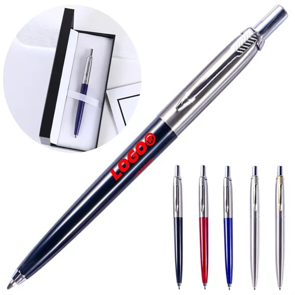 Retractable Metal Ballpoint Pen Office Gift Writing Tool - Retractable Metal Ballpoint Pen Office Gift Writing Tool - Image 0 of 6
