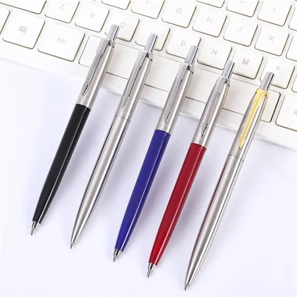 Retractable Metal Ballpoint Pen Office Gift Writing Tool - Retractable Metal Ballpoint Pen Office Gift Writing Tool - Image 2 of 6